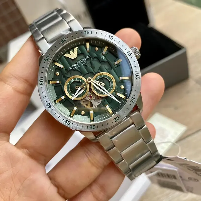 Emporio Armani Mario Automatic Green Dial Men's Watch | AR60053